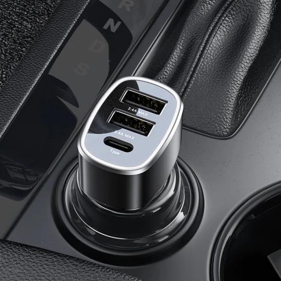 Двойно USB зарядно, Type-C, 49W - Yesido (Y47) - Черно