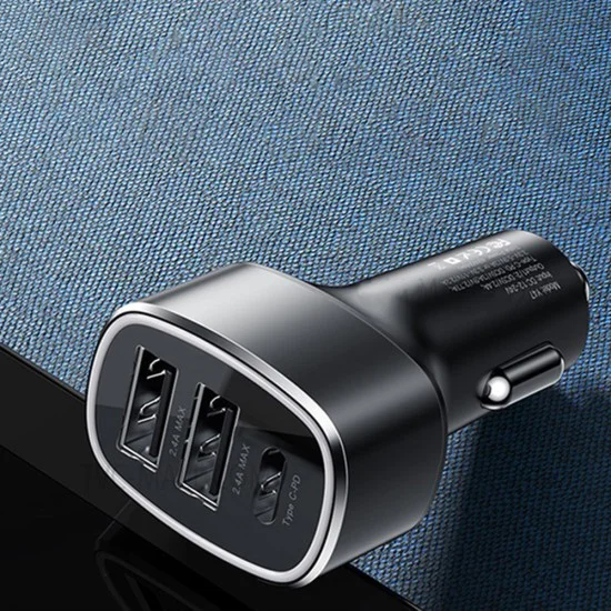 Двойно USB зарядно, Type-C, 49W - Yesido (Y47) - Черно
