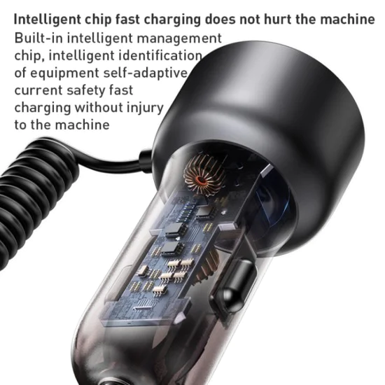 USB зарядно за кола USB, Type-C, 60W - Yesido (Y58) - Сиво