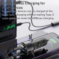 USB зарядно за кола USB, Type-C, 60W - Yesido (Y58) - Сиво