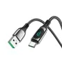 USB кабел към Type-C, 5A, 1.2 м - Hoco Extreme (S51) - Черен