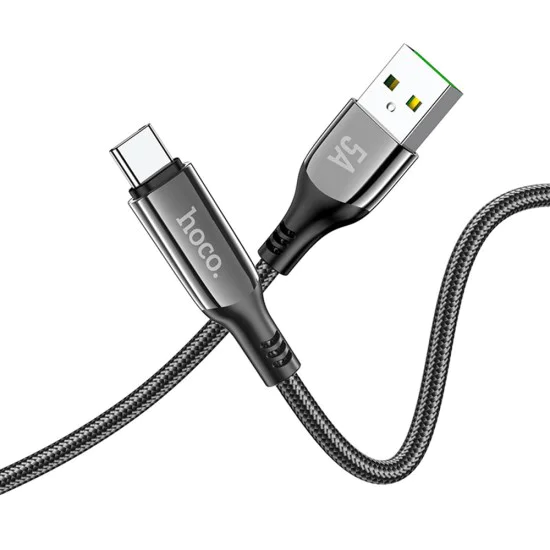 USB кабел към Type-C, 5A, 1.2 м - Hoco Extreme (S51) - Черен