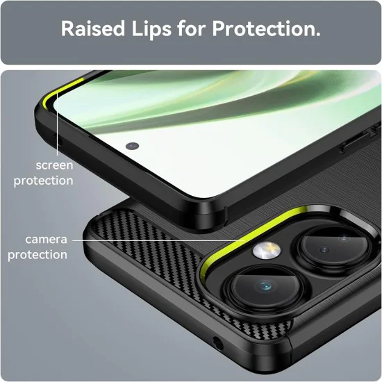Калъф за OnePlus Nord CE 3 Lite - Carbon Silicone - Черен