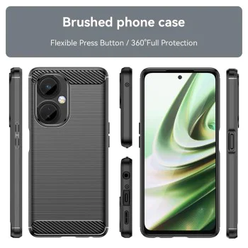 Калъф за OnePlus Nord CE 3 Lite - Carbon Silicone - Черен