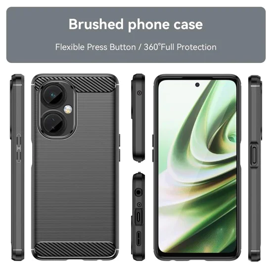 Калъф за OnePlus Nord CE 3 Lite - Carbon Silicone - Черен