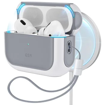 Калъф за Apple AirPods Pro 1/2 - ESR Orbit Hybrid HaloLock - Бял