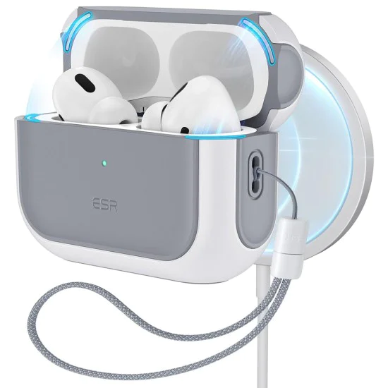 Калъф за Apple AirPods Pro 1/2 - ESR Orbit Hybrid HaloLock - Бял