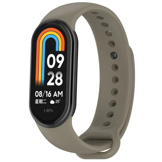 Каишка за Xiaomi Mi Band 8 / 8 NFC / 9 / 9 NFC - Каишка за часовник (W014) - Резервна сива