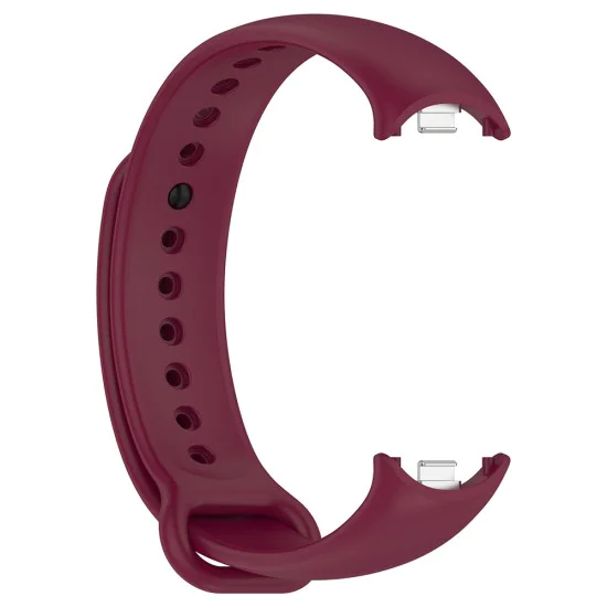 Каишка за Xiaomi Mi Band 8 / 8 NFC / 9 / 9 NFC - Каишка за часовник (W014) - винено червено