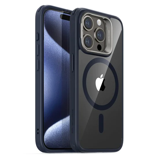 Калъф за iPhone 15 Pro - ESR Classic Hybrid Classic HaloLock HaloLock Kickstand - Clear Dark Blue
