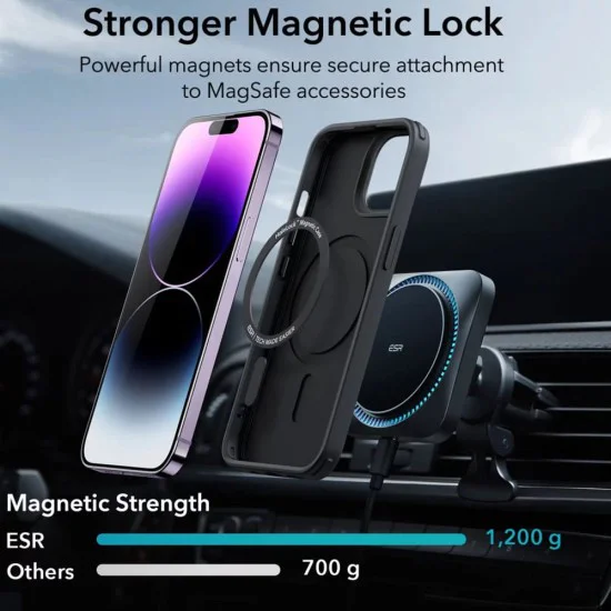 Калъф за iPhone 14 Pro Max - ESR Classic Classic Hybrid HaloLock - черен