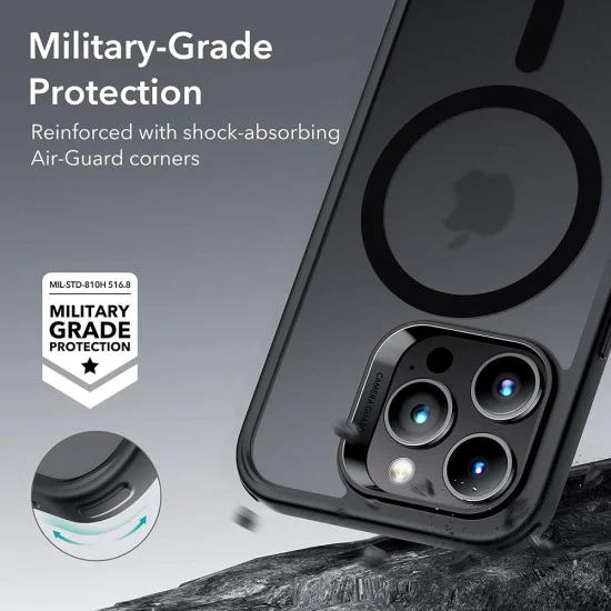 Калъф за iPhone 14 Pro Max - ESR Classic Classic Hybrid HaloLock - Frosted Black