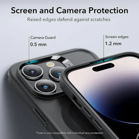 Калъф за iPhone 14 Pro - ESR Classic Hybrid HaloLock - Frosted Black