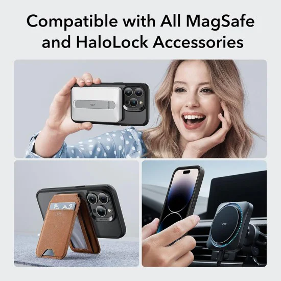 Калъф за iPhone 14 Pro - ESR Classic Hybrid HaloLock - Frosted Black