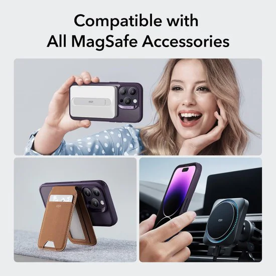 Калъф за iPhone 14 Pro - ESR Classic Classic Hybrid HaloLock - Clear Purple