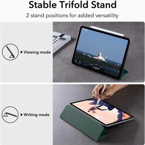 Калъф за iPad Pro 11 2018 / iPad Air 4 / 5 / 11 (2020/2022/2024) - ESR Rebound Magnetic - Forest Green