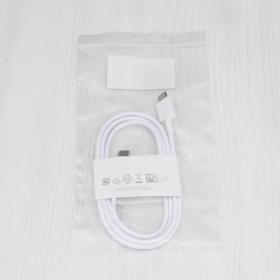Кабел за дата за бързо зареждане, 2x Type-C, 3A, 1m - Samsung (EP-DN980BBE) - Бял (Опаковка на едро)