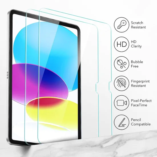 Протектор за iPad 10 (2022) 10.9 (комплект 2) - ESR закалено стъкло 9H - прозрачно