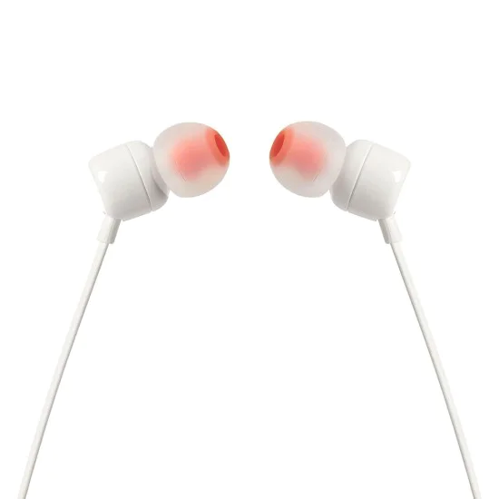 Слушалки с кабел, жак - JBL T110 (JBLT110WHT) - бели