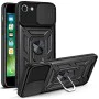 Калъф за iPhone 7 / iPhone 8 / iPhone SE 2, SE 2020 / iPhone SE 3, SE 2022 - серия CamShield - черен