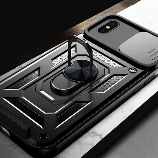 Калъф за iPhone X / iPhone XS - CamShield Series - черен