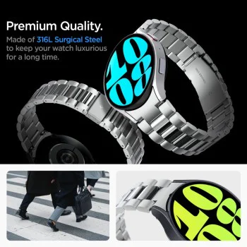 Каишка за Samsung Galaxy Watch6 44mm - Spigen Modern Fit - Silver
