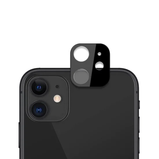 Протектор за камера за iPhone 12 - Цяло стъкло за камера - черен