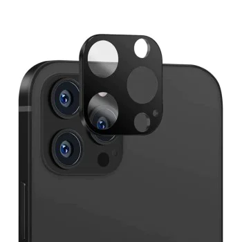 Протектор за камера за iPhone 12 Pro Max - Цяло стъкло за камера - Черен
