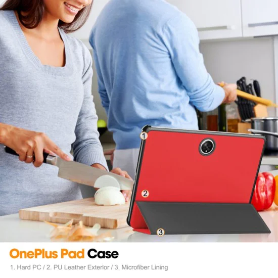Калъф за OnePlus Pad - FoldPro - Червен