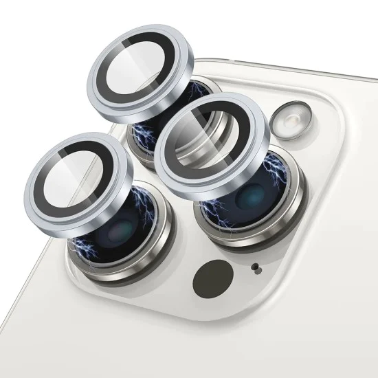 Протектор за iPhone 15 Pro / iPhone 15 Pro Max - Lito S+ Camera Glass Protector - Blue Titanium