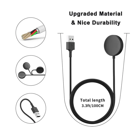 Зарядно за Samsung Galaxy Watch 3/4/5/6, USB, 2.5W, PC Case - (TSC11) - Черен