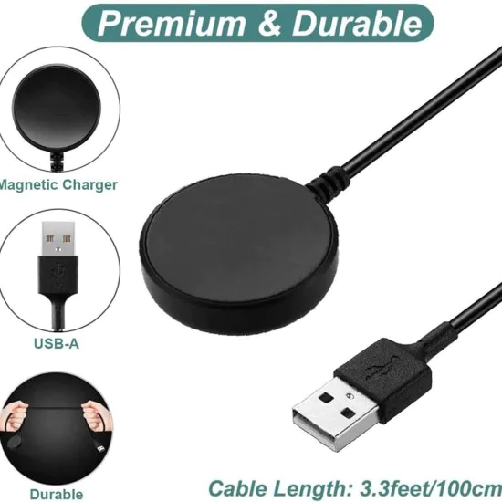 Зарядно за Samsung Galaxy Watch 3/4/5/6, USB, 2.5W, PC Case - (TSC11) - Черен