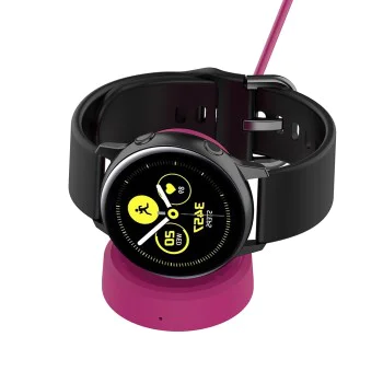 Вертикално безжично зарядно за Samsung Galaxy Watch 3/4/5/6, Type-C, 2.5W - (TSC3) - Черен