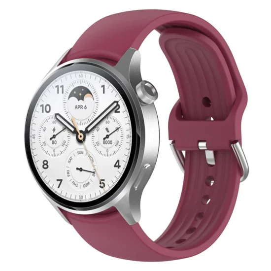 Каишка за Huawei Watch GT 2 46mm / GT 3 46mm, Xiaomi Watch S1 Pro / Active - Каишка за часовник (W003) - Wine Red