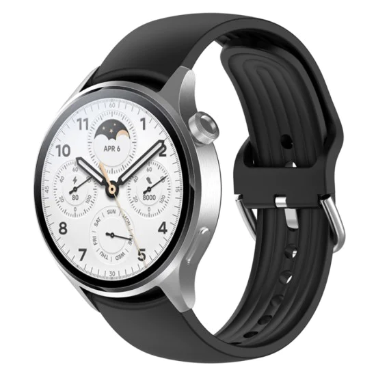 Каишка за часовник за Huawei Watch GT 2 46mm / GT 3 46mm, Xiaomi Watch S1 Pro / Active - Каишка за часовник (W003) - Черна