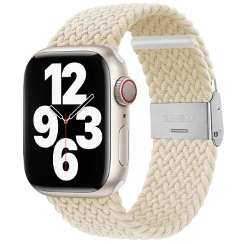 Каишка за Apple Watch 1/2/3/3/4/4/5/5/6/6/7/8/7/8/9/10/10/SE/SE 2 (38/40/41/42 mm ) - Каишка за часовник (W032) - Звездна светлина