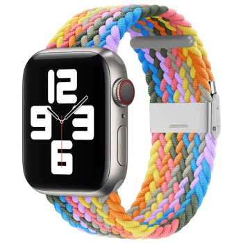 Каишка за Apple Watch 1/2/3/3/4/4/5/5/6/6/7/8/7/8/9/10/10/SE/SE 2 (38/40/41/42 mm ) - Каишка за часовник (W032) - Heartbeat Purple