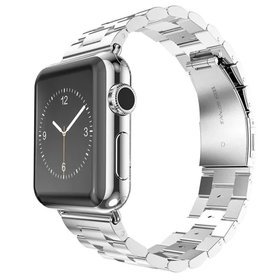 Каишка за Apple Watch 1/2/3/3/4/4/5/5/6/6/7/8/7/8/9/10/10/SE/SE 2 (38/40/41/42 mm ) - Каишка за часовник (W036) - Сребро