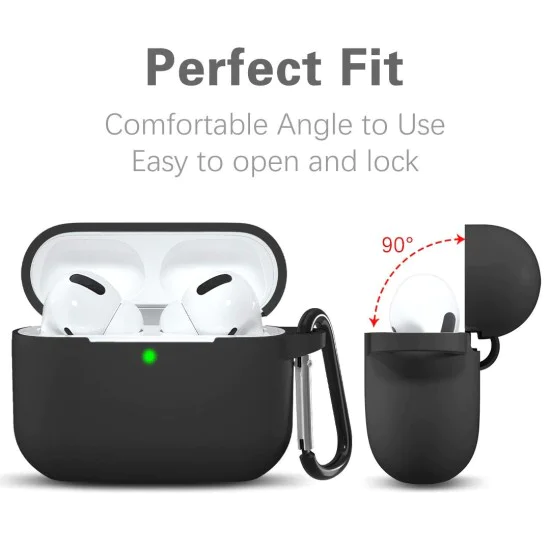 Калъф за Apple AirPods 3 - Силиконов Калъф - черен
