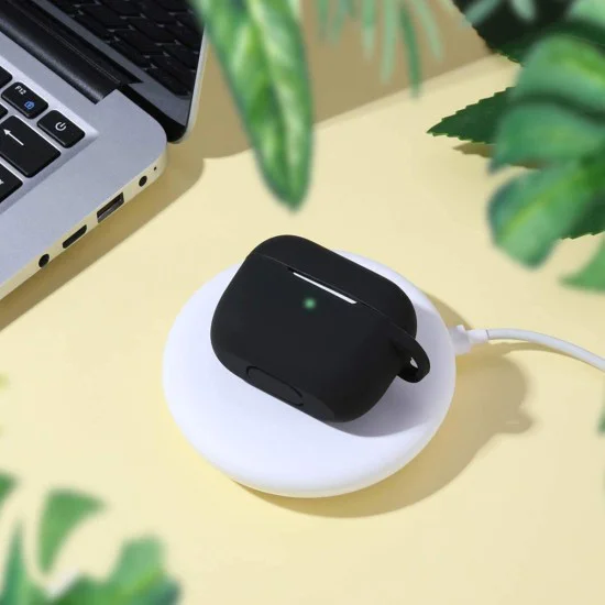 Калъф за Apple AirPods 3 - Силиконов Калъф - черен