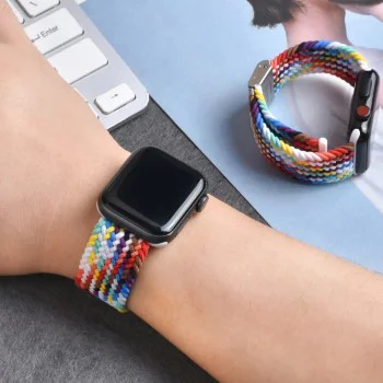 Каишка за Apple Watch 1/2/3/3/4/4/5/5/6/6/7/8/7/8/9/10/10/SE/SE 2 (38/40/41/42 mm ) - Каишка за часовник (W032) - Атлантическо синьо