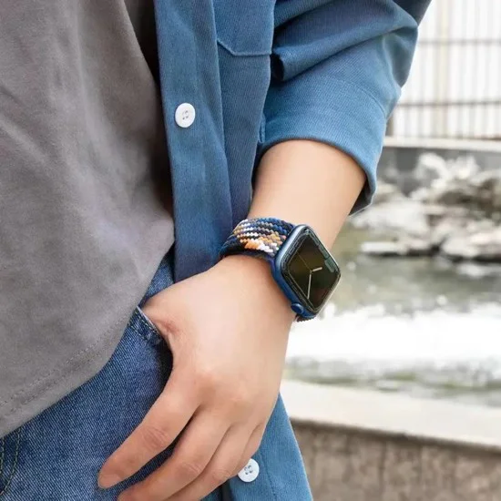 Каишка за Apple Watch 1/2/3/3/4/4/5/5/6/6/7/8/7/8/9/10/10/SE/SE 2 (38/40/41/42 mm ) - Каишка за часовник (W032) - Каубойско зелено
