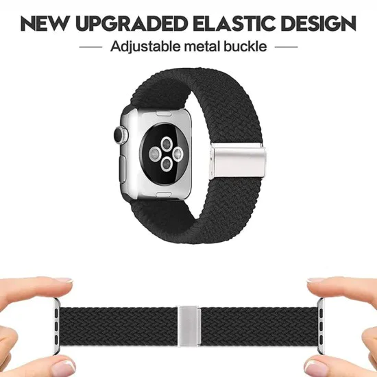 Каишка за Apple Watch 1/2/3/3/4/4/5/5/6/6/7/8/7/8/9/10/10/SE/SE 2 (38/40/41/42 mm ) - Каишка за часовник (W032) - Звездна светлина