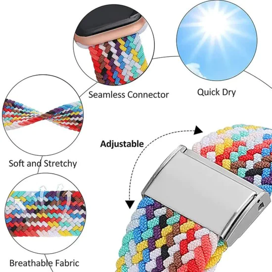 Каишка за Apple Watch 1/2/3/3/4/4/5/5/6/6/7/8/7/8/9/10/10/SE/SE 2 (38/40/41/42 mm ) - Каишка за часовник (W032) - Звездна светлина