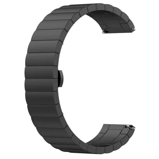 Каишка за Samsung Galaxy Watch 4/5/Active 2, Huawei Watch GT 3 (42mm)/GT 3 Pro (43mm) - Каишка за часовник (W012) - Черна