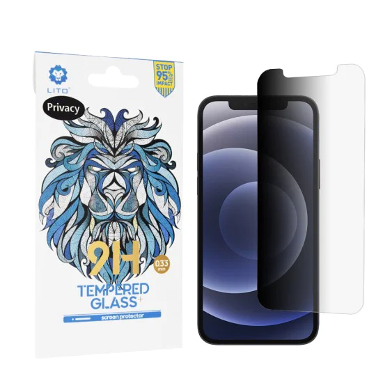 Протектор за iPhone 12 / iPhone 12 Pro - Lito 2.5D Classic Glass - Privacy