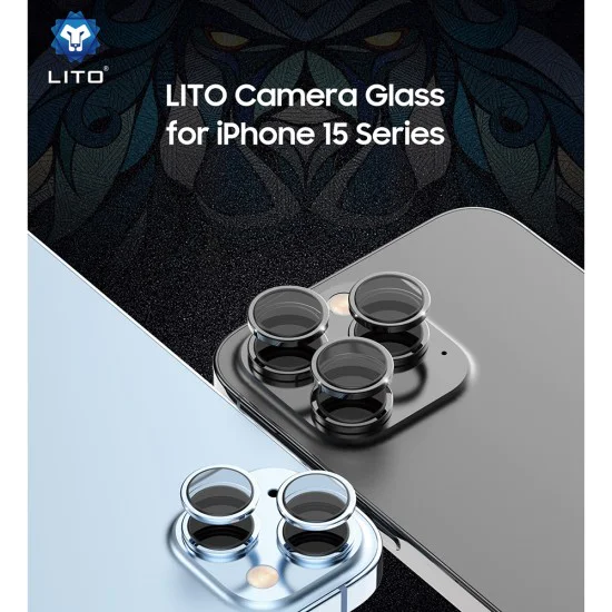 Протектор за iPhone 15 Pro / iPhone 15 Pro Max - Lito S+ Стъклен протектор за камера - естествен титан