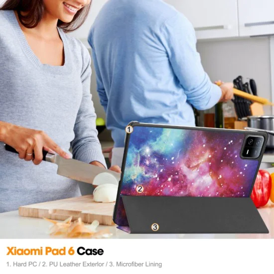 Калъф за Xiaomi Pad 6 / Pad 6 Pro - FoldPro - Galaxy