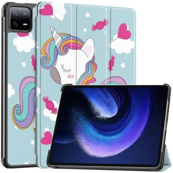 Калъф за Xiaomi Pad 6 / Pad 6 Pro - FoldPro - Еднорог