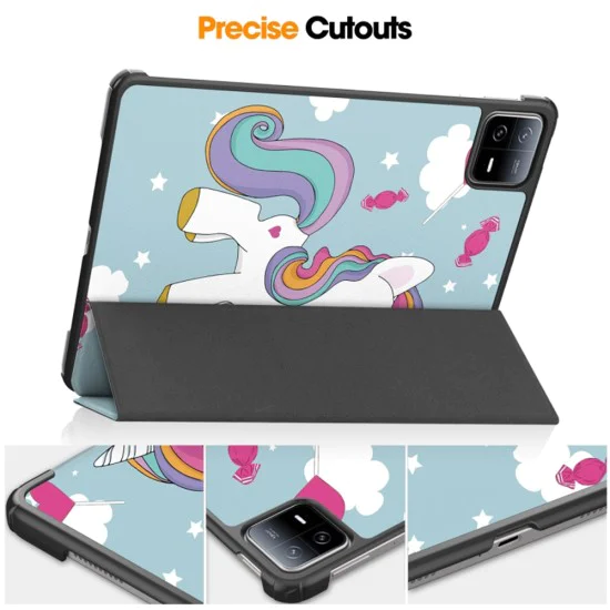 Калъф за Xiaomi Pad 6 / Pad 6 Pro - FoldPro - Еднорог
